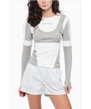 Primavera-Verano, Cuello redondo, Hecho en Portugal, Gris, Manga larga, Logotipo, Estampado