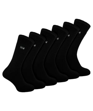 THMO - Mens Original Socks (6 PAIRS): Experience all-day comfort and durability with the THMO Mens Original Socks 6-pair set. Designed for everyday wear, these socks combine classic style with reliable performance. Available in a range of versatile colours including Beige, Black, Brown, Charcoal, Forest Green, Navy, and Red, they easily complement any wardrobe. Crafted from soft, breathable fabric, these socks keep your feet dry and comfortable throughout the day. The cushioned sole provides extra support and reduces impact, making them perfect for work, casual wear, or light outdoor activities. The elasticated cuff ensures a secure fit without slipping or constriction. These socks fit UK shoe sizes 6-11 and are designed to retain shape and colour even after repeated washing. Whether you're looking for reliable daily socks or a comfortable option for longer days on your feet, this set offers both quality and value. Extra Product Details: Material: Soft breathable fabric with cushioned sole Sizes: UK 6-11 Colours: Beige, Black, Brown, Charcoal, Forest Green, Navy, Red Includes: 6 pairs of socks Elasticated cuff for secure fit Machine washable. Essential for everyday wear, these socks deliver warmth, comfort, and durability no matter the occasion.