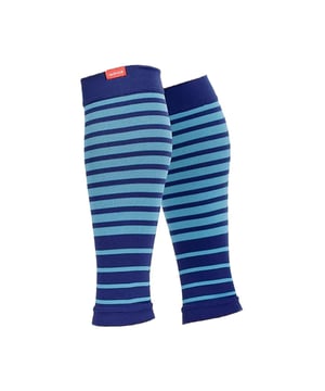 VIM & VIGR Nylon 15-20 mmHg Graduated Compression Sleeves: Revitalize your legs with VIM & VIGR Compression Sleeves. Designed to provide targeted relief, these sleeves use integrally-knit graduated compression to energize your legs. The therapeutic pressure starts at the ankle and gradually eases upward, reducing swelling and alleviating achiness. Whether you're sitting or standing for long periods, these sleeves offer the support you need throughout the day. Crafted from premium nylon fibers and spandex, these sleeves provide 15-20 mmHg compression, making them perfect for all-day wear. Ideal for a variety of activities, including running, cycling, hiking, or simply everyday use, these sleeves help improve circulation and aid in muscle recovery. The moderate compression helps re-energize and support your legs while preventing fatigue. With their flexible toe pocket and contoured fit, these compression sleeves are designed for comfort. Available in four vibrant colors and three sizes, they provide a tailored fit for optimal support. Machine washable for easy care, these sleeves are a trusted solution for anyone with circulation issues or those needing relief after a long day. Extra Product Details: Compression Level: 15-20 mmHg Materials: 91% Nylon, 9% Spandex (Latex-free) Sizes: Small/Medium, Medium/Large, Large/X-Large Colours: Black, Colbalt/Sky, Grass, Orchid Flexible Toe Pocket Machine Washable Ideal for Circulation Problems and Muscle Recovery
