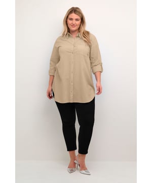 Loose fit,Taille lengte,Lange mouwen  Wassen op 30°, niet bleken, drogen in droger behoedzaam, Druipnat ophangen in de schaduw, warm strijken max. 150° C, Droogreiniging  100% Katoen