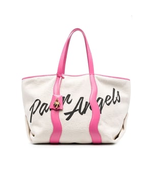 - Composición: 100% Lona - Dos asas superiores - Estampado de logo en contraste - Acabados en piel - Charm de logo - Alto: 28 cm - Fondo: 31 cm - Largo: 54 cm - Hecho en Italia - Género: MUJER -