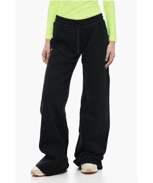 Frescor sin esfuerzo, Primavera-Verano, Negro, Cintura con cordón, Cepillado, Bolsillos, Hecho en Italia, ROPA DEPORTIVA