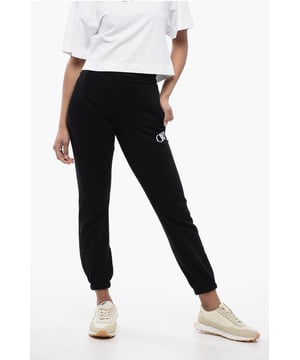 Frescor sin esfuerzo, Primavera-Verano, Bordado, Negro, Cintura elástica, 2 bolsillos, Cepillado, Logotipo, Bolsillo de ojal, Hecho en Portugal, Cintura alta