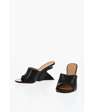 Frühling-Sommer, Schwarz, Leder, Made in Italy, Slip on, FRAUENTAG, KEIL 10 cm