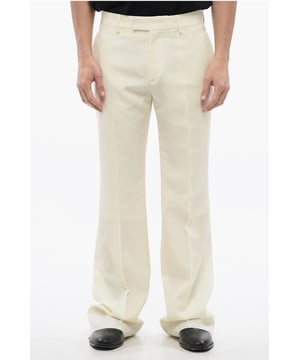 Primavera-Verano, Talle normal, Beige, Trabillas para cinturón, Lana Virgen, Hecho en Italia, Bolsillos, MATIZES TIERRA