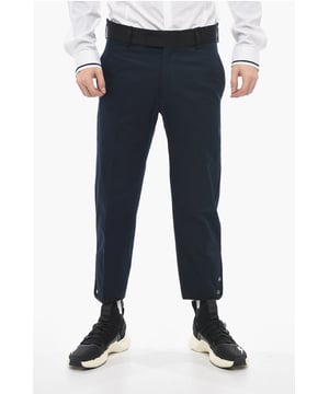 Primavera-Verano, Azul, Botones, Cierre de cremallera, Trabillas para cinturón, Bolsillos, Hecho en Italia, Bolsillo de ojal, Bolsillos con botones, Cierre frontal, Parte delantera plana, Corte ajustado
