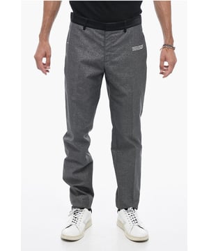 BRILLANTE, Primavera-Verano, Trabillas para cinturón, Estampado, Hecho en Italia, Cierre oculto, Trabillas para cinturón, Plata, Purpurina, 4 bolsillos, Logotipo, NIGHT IS YOUNG, Look festivo