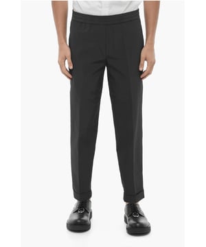 Primavera-Verano, Cintura elástica, 4 bolsillos, Botones, Bolsillo de ojal, Bolsillos con botones, Parte delantera plana, Cintura baja, Gris, Slim Fit Tiro bajo