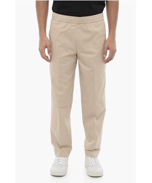 Primavera-Verano, Beige, 4 bolsillos, Botones, Cintura elástica, Cierre de cremallera, Bolsillo de ojal, Bolsillos con botones, Cierre frontal, Parte delantera plana, Cintura baja, MATIZES TIERRA, Corte ajustado - Cintura baja