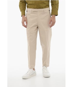 Primavera-Verano, Beige, 4 bolsillos, Botones, Cierre de cremallera, Trabillas para cinturón, Logotipo, Bolsillo de ojal, Bolsillos con botones, Cierre frontal, Parte delantera plana, Talle normal, MATIZES TIERRA, Corte ajustado - Talle normal