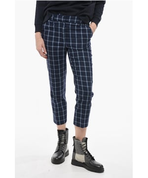 Otoño-Invierno, Azul, Diseño de cuadros, Lana, Hecho en Italia, 4 bolsillos, Mundo Estampado, VER MÁS