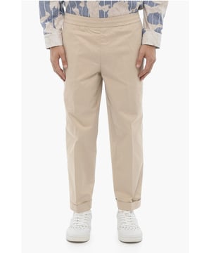 Primavera-Verano, Beige, 4 bolsillos, Cintura elástica, Botones, Elástico, Bolsillo de ribete, Bolsillos con botones, Parte delantera plana, Tiro bajo, MATIZES TIERRA, Corte ajustado - Tiro bajo