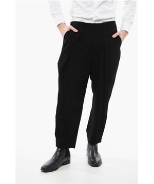 Primavera-Verano, Negro, 4 bolsillos, Botones, Cierre de corchetes, Cierre de cremallera, Trabillas para cinturón, Hecho en Italia, Bolsillo de ojal, Cierre delantero, Cierre oculto, Pliegues, Talle normal