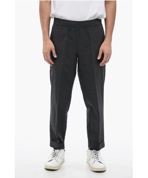 Primavera-Verano, Gris, Cintura con cordón, Cintura elástica, Frente plano, Cintura baja, 4 bolsillos
