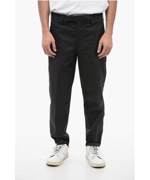 Primavera-Verano, Negro, Botones, Cierre de cremallera, Trabillas para cinturón, Con bajo elástico, Bolsillo de ojal, Bolsillos con botones, Cierre frontal, Parte delantera plana, Cintura normal, 4 bolsillos