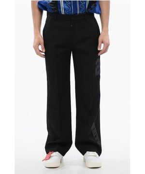 Primavera-Verano, Negro, 4 bolsillos, Botones, Cierre de cremallera, Trabillas para cinturón, Bordado, Logotipo, Bolsillo de ojal, Cierre frontal, Parte delantera plana, Talle normal