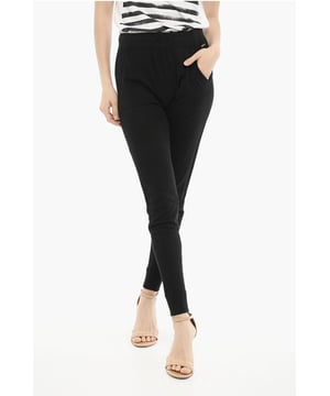 Primavera-Verano, Frente plano, Negro, Cintura elástica, 2 bolsillos, Bordado, Logotipo, ROPA DEPORTIVA