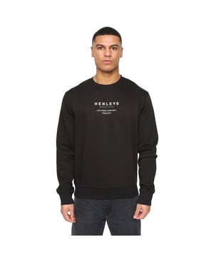 65% Cotton, 35% Polyester. Lining: Brushed Fleece. Fabric: Cotton Blend, Soft Touch. Design: Logo, Printed, Text. Hem: Ribbed. Neckline: Crew Neck, Ribbed. Sleeve-Type: Long-Sleeved. Cuff: Ribbed. Fit: Regular. Fastening: Pull Over. S: 41 in. M: 43 in. L: 45 in. XL: 47 in. XXL: 49 in.