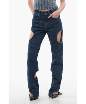 Lente-Zomer, Ritssluiting, Blauw, Donkere wassing, Logo, Borduurwerk, Knopen, Denim katoen, Riemlussen, Gemaakt in Italië, Casual, Normale pijp, Denim Rules, Enkel 22 cm