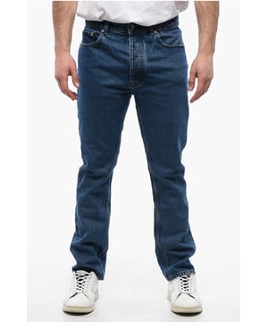 Primavera-Verano, Azul, 5 bolsillos, Algodón denim, Botones, Cierre de cremallera, Trabillas para cinturón, Corte regular, Denim Rules, Tobillo 18cm