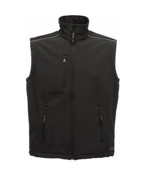 Hardwearing warm backed woven stretch ripstop Softshell fabric. Durazone polyamide overlays at wear points for added strength and durability. Atl durable water repellent finish. Reflective trim to front and back. Inner zip guard. 2 zipped lower pockets and 1 zipped chest pocket. Adjustable shockcord hem.