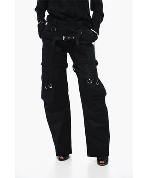 Lente-Zomer, Zwart, Meerdere zakken, Gesp, Oversized, Verborgen sluiting, Normale taille, Gemaakt in Italië, HALLO-WEEK