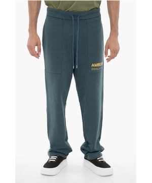 Frescor sin esfuerzo, Primavera-Verano, Azul, 4 bolsillos, Cintura elástica, Estampado, Logotipo, Hecho en Portugal, Bolsillo de ojal, Parte delantera plana, ROPA DEPORTIVA