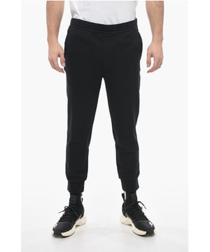 Mühelos cool, Frühling-Sommer, Schwarz, Elastischer Bund, Taschen, Reißverschluss, Logo, Stickerei, Made in Italy, Tasche mit Reißverschluss, Flache Vorderseite, Gebürstet, SPORTSWEAR, Skinny Fit Low Rise
