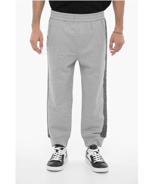 Frescor sin esfuerzo, Otoño-Invierno, Gris, 2 bolsillos, Cintura elástica, Raya en contraste, Parte delantera plana, ROPA DEPORTIVA, Corte holgado