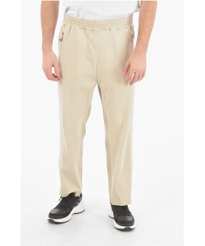 Primavera-Verano, Beige, 3 bolsillos, Cintura elástica, Bolsillo con cremallera, Hecho en Italia, Tiro bajo, SAN VALENTÍN, Estilo informal, ROPA DEPORTIVA, MATIZ TERRESTRE, TIRO EXTRA BAJO HOLGADO