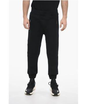 Primavera-Verano, Negro, Cintura elástica, Cierre de cremallera, Bolsillo con cremallera, Tiro bajo, Parte delantera plana, Hecho en Italia, Frescor natural, 3 bolsillos, ROPA DEPORTIVA, Tiro bajo - Corte ajustado
