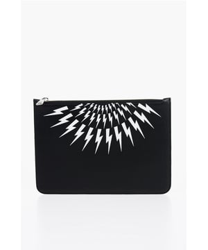 Primavera-Verano, Negro, Cierre de cremallera, Bolso de mano, Hecho en Italia, Color liso, Piel, Logotipo, Estampado, Origen preferencial UE (FTA/TCA), SAN VALENTÍN, LxAxP: 25,5x18x1cm