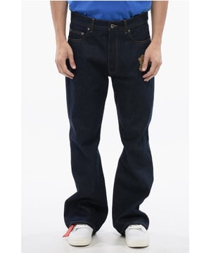 Denim Rules, Frühling-Sommer, Blau, Gürtelschlaufen, Stickerei, 5 Taschen, Kontrastnaht-Details, Logo, Made in Italy