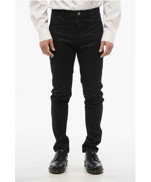 Primavera-Verano, Negro, 5 bolsillos, Botones, Cierre de cremallera, Trabillas para cinturón, Estampado, Hecho en Italia, Talle normal, Cierre delantero