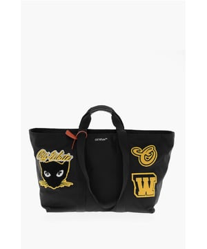 Schwarz, Innentasche, Schultertasche, Handtasche, Frühling-Sommer, Made in Italy, LxHxT: 43x34x26cm