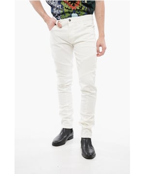 Denim Rules, Primavera-Verano, Blanco, Algodón denim, Botones, Cierre de cremallera, Trabillas para cinturón, Multibolsillos, Hecho en Italia, Casual, Corte regular, Tobillo 15cm