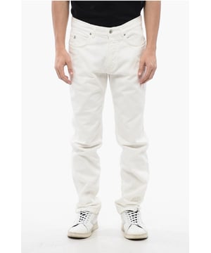 Denim Rules, Primavera-Verano, 5 bolsillos, Trabillas para cinturón, Algodón vaquero, Tachuelas, Corte regular, Hecho en Italia, Tobillo 18 cm