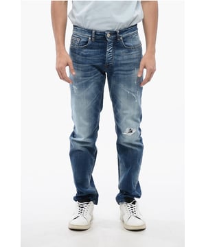 Denim Rules, Frühling-Sommer, Blau, Normale Passform, Made in Italy, 5 Taschen, Denim-Baumwolle, Gürtelschlaufen, Knöchel 18 cm