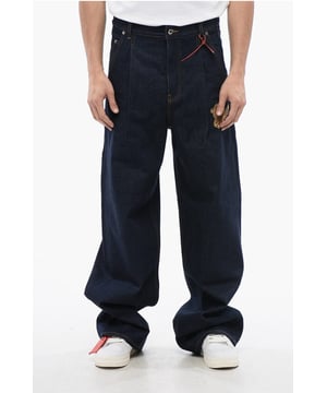 Denim Rules, Frühling-Sommer, Denim-Baumwolle, 4 Taschen, Blau, Knöpfe, Kontrastnaht-Details, Logo, Stickerei, Gürtelschlaufen, Made in Italy, Fußweite: 28 cm