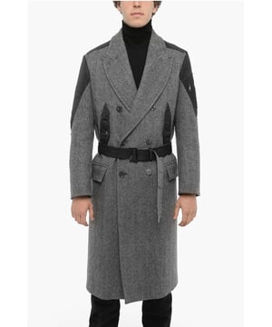 Otoño-Invierno, Origen preferencial de la UE (TLC/TCA), Blanco y negro, Botones, Cinturón, Mangas con botones, Logotipo, Mangas largas, Forrado, Chaqueta cruzada, Bolsillo con solapa, Cierre delantero, Estampado, Look festivo, Corte ajustado