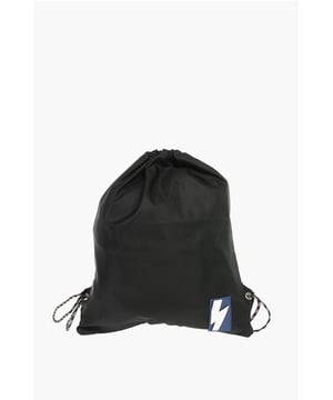 Primavera-Verano, Negro, Cierre de cremallera, Color liso, Logotipo, Bolsillo interior, Hecho en Italia, REGALO DE NAVIDAD, SAN VALENTÍN, LxAxP: 36x42x1cm