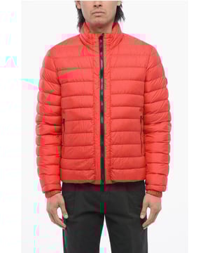 Frühling-Sommer, Rot, Lange Ärmel, Reißverschluss, Taschen, Steppfutter