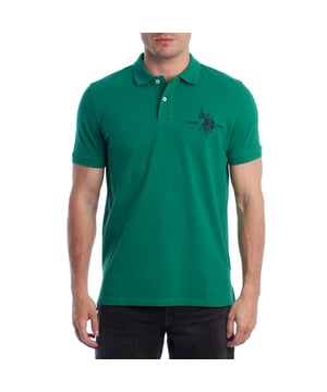 Inspired by the brand's sporting heritage, this US Polo Assn. polo offers a perfect blend of tradition and modernity. Designed for the man who values authenticity, its impeccable cut and embroidered details make it a contemporary wardrobe staple.

 Details:
 - Classic polo-style collar with two-button placket.
 - Short sleeves.
 - Tricolor trim detail on the inside of the neck.
 - US Polo Assn. logo embroidered on the chest with “Since 1890” inscription.
 - Regular cut that guarantees comfort and freedom of movement.
 - High quality breathable piqué fabric.

 At US Polo Assn., every garment tells a story of authenticity, tradition, and sporty style. This men's polo shirt isn't just a staple: it represents the official heritage of the sport of polo and reflects our passion for quality, design, and casual elegance. Dress with identity, dress with history.
 Composition: 100% Cotton
 Care:
Machine wash cold (max. 30°C).
 Do not use bleach.
 Iron at low temperature if necessary.
 Air dry, avoid dryer.