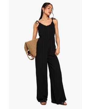 Cheesecloth Shoulder Jumpsuit
