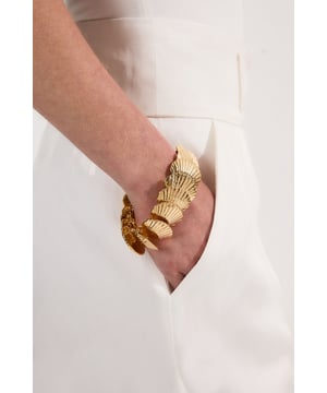 Gold Shell Statement Bracelet