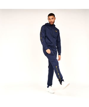 Mens Crosshatch Trackside Tracksuit in navy blueTrack top:- Drawcord-adjustable lined hood- Full zip fastening- Embroidered logo at left chest- Branded tape at sleeves- Side pocketsTrack pants:- Elasticated waist with drawcord- Side pockets- Rear pocket- Embroidered logo at left thigh- Branded tape at lower legs- 95% Polyester  5% Elastane.  Machine washable.- Ref: CH2Z119856AABLPlease note this style is sold as a set.  Returns will only be accepted if both items are returned together.