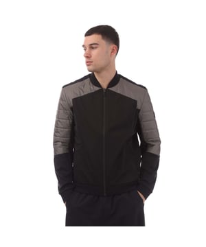light jacket with bomber collar - partly padded - sustainable padding - partly lined - reflective details