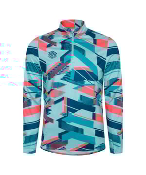 Standing collar.Long sleeves.3-4 zip closure.Thumb logo.Dropped shaped hem.Stacked Diamond.