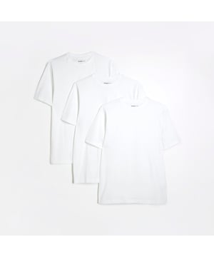 Pack of 3, Slim fit, Multi coloured, Crew neck, Short sleeves