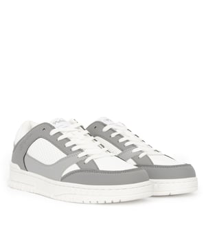 Mens Crosshatch Crepstar Trainers in grey - white- Synthetic leather upper- Lace closure- Panelled design- Perforated sidewall- Stitched cupsole- Synthetic upper  Textile lining  Synthetic sole.- Ref: CH2V123829GRWSTK